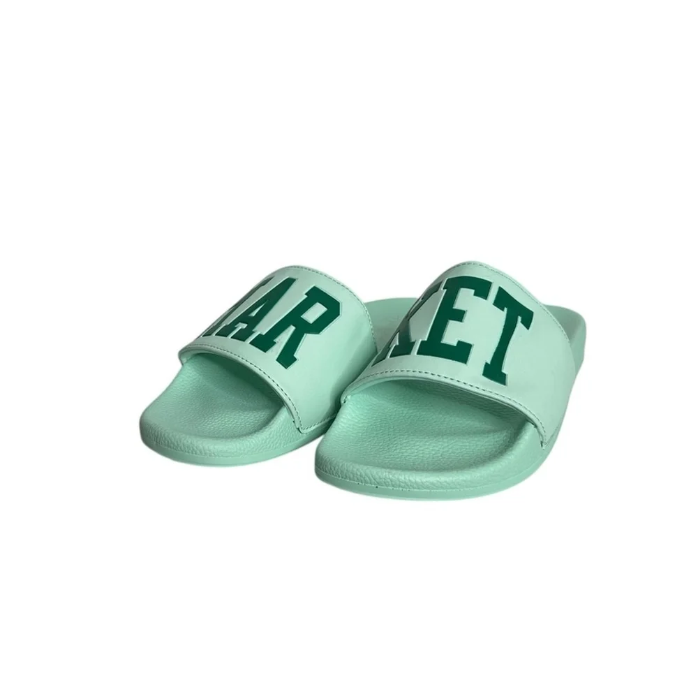 MARKET Standard Pool Lounge Casual Slide in Sage Mint Green Logo Men's Size 11